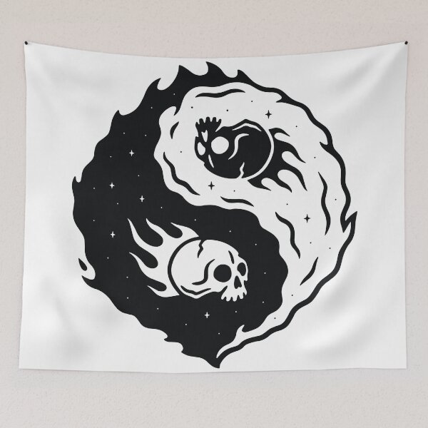 Item preview, Ying Yang Skulls designed and sold by Vincentii.