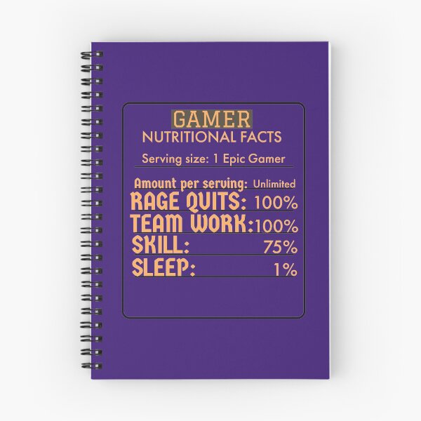 Item preview, Gamer nutritional facts  designed and sold by Monkey204.
