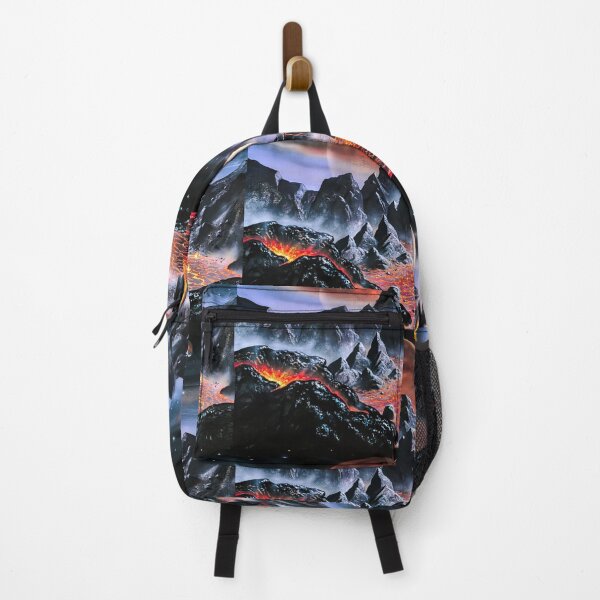 Item preview, Alien Volcanic Landscape- Vintage Sci-Fi Art designed and sold by NinaJG007.