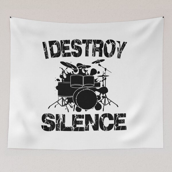 Item preview, I Destroy Silence Drummer Shirt / Music Lover Gifts / Musician Shirts / Drummers Gift / Playing Drums / Musicians Teachers / Tank Top Hoodie designed and sold by Noui Barka.