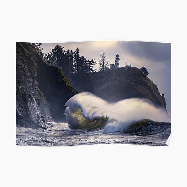 "King Tide at Cape Disappointment" Poster by kbstar Redbubble