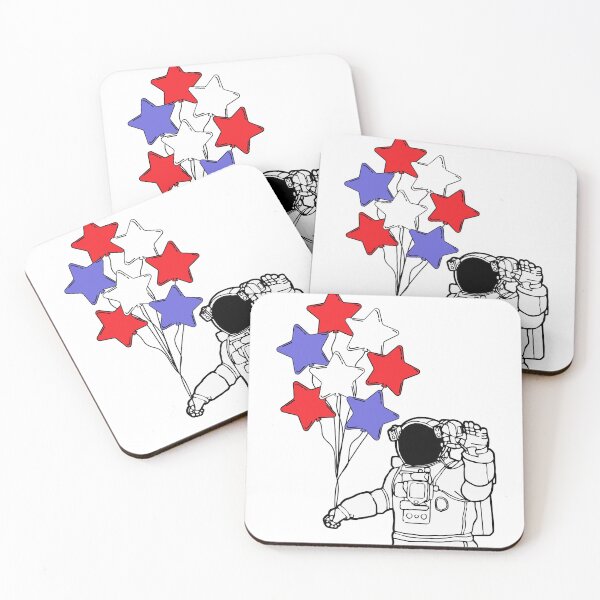 Item preview, Astronaut With Balloons (Red, White, Blue) designed and sold by Hedda Young.