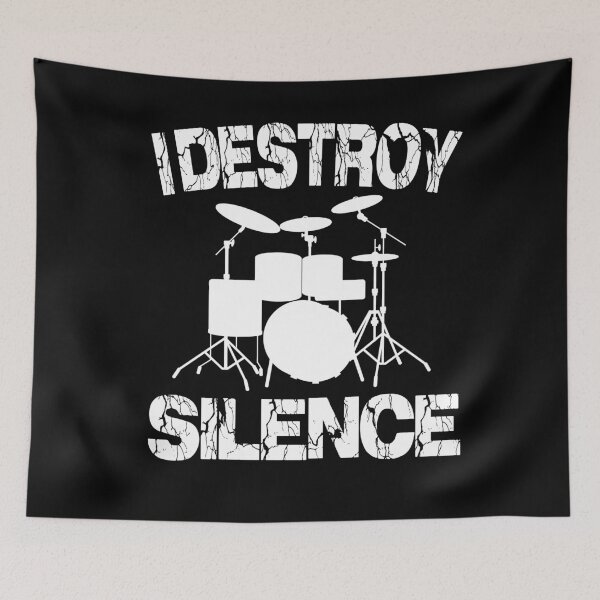 Item preview, I Destroy Silence Drummer Shirt / Music Lover Gifts / Musician Shirts / Drummers Gift / Playing Drums / Musicians Teachers / Tank Top Hoodie designed and sold by Noui Barka.