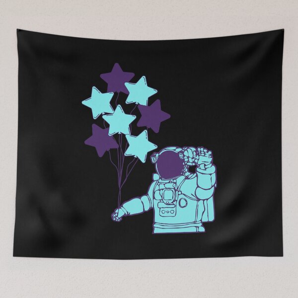 Item preview, Astronaut With Balloons (Blue) designed and sold by Hedda Young.