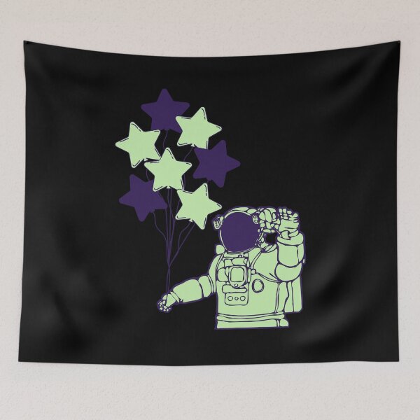 Item preview, Astronaut With Balloons (Green) designed and sold by Hedda Young.