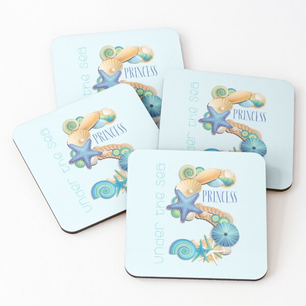 Item preview, “Under the Sea Princess” Birthday - 5 (Lt. Aqua Background) designed and sold by PawsitiveMum.