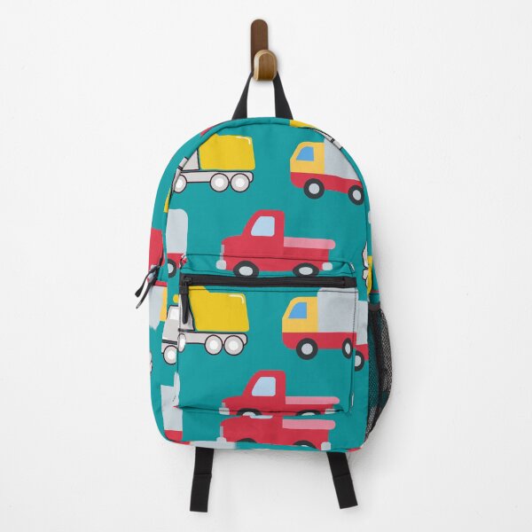 Item preview, Trucks Pattern with Aqua Background designed and sold by Brat-Cat-Shirts.