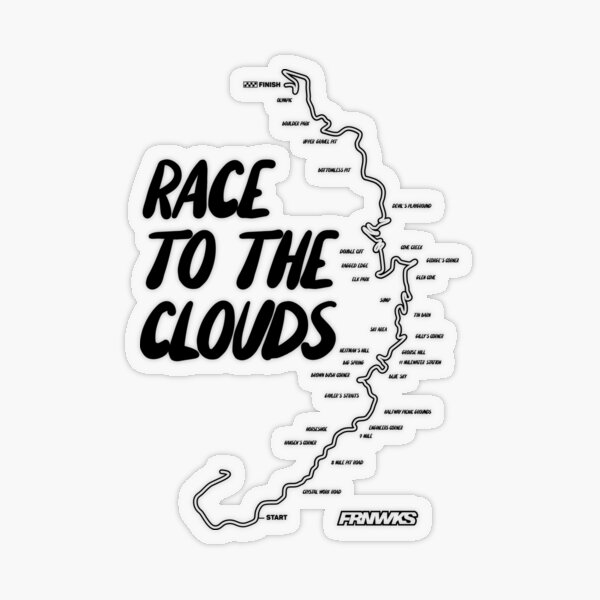 Race to the clouds Sticker transparent