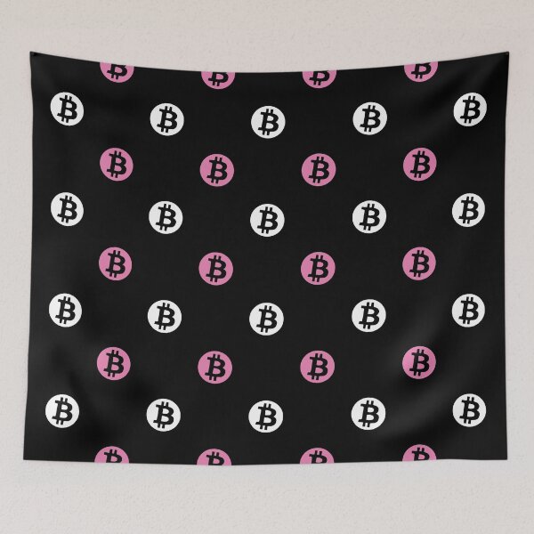Item preview, Pink Bitcoin polka dots pattern designed and sold by PremiumCrypto.