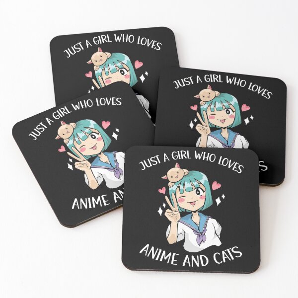 Item preview, Just A Girl Who Loves Anime And Cats designed and sold by OnepixArt.