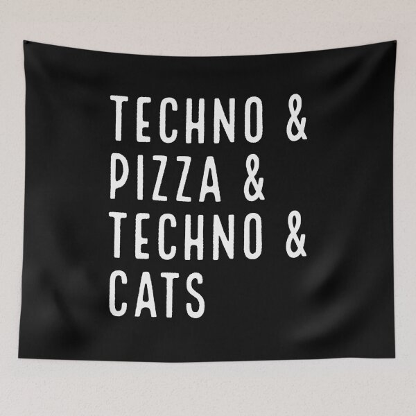 Item preview, Techno & Pizza & Techno & Cats designed and sold by Express YRSLF.