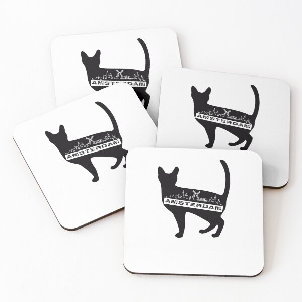 Item preview, amsterdam skyline cat designed and sold by ishako online.