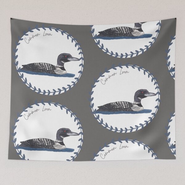 Item preview, Common loon bird illustration  designed and sold by TheWaterBirds.