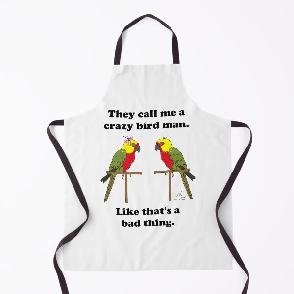 Item preview, Crazy Bird Man with Jenday conures designed and sold by Laughing Parrot Studio.