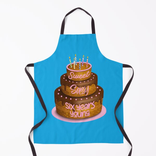 Item preview, Sweet Sassy Six Years Young (Blue) designed and sold by PawsitiveMum.