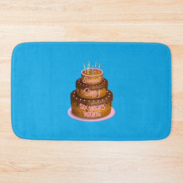 Item preview, Sweet Sassy Six Years Young (Blue) designed and sold by PawsitiveMum.