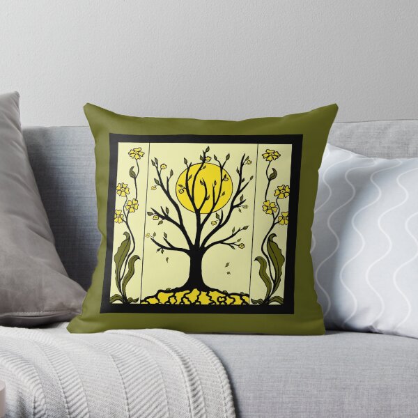 Art Deco - Tree Throw Pillow