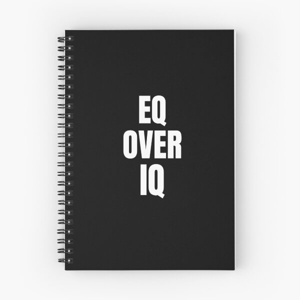 Item preview, EQ OVER IQ- text-based design-black designed and sold by josephsteez.