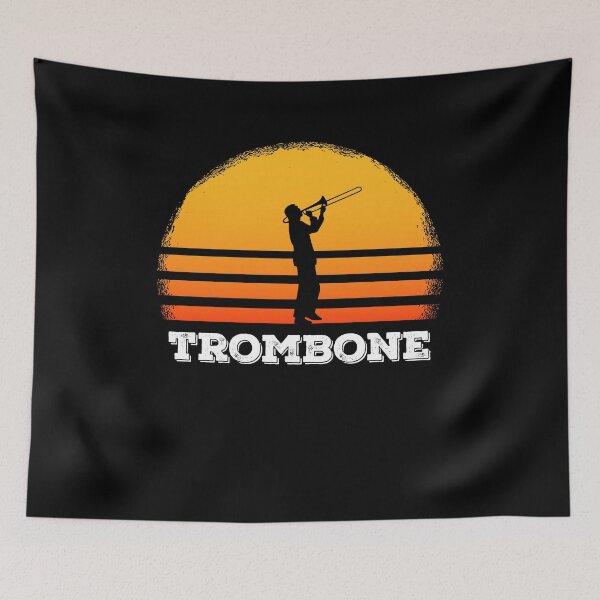 Item preview, Vintage Trombone Sunset - Trombonist designed and sold by findot.