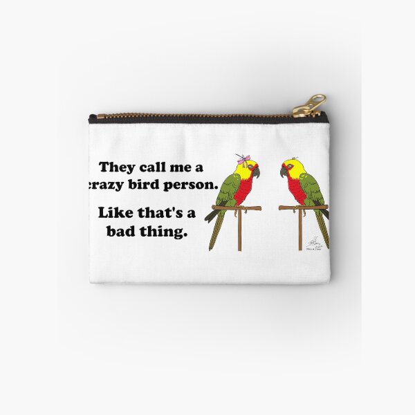 Item preview, Crazy Bird Person with Jenday conures designed and sold by Laughing Parrot Studio.