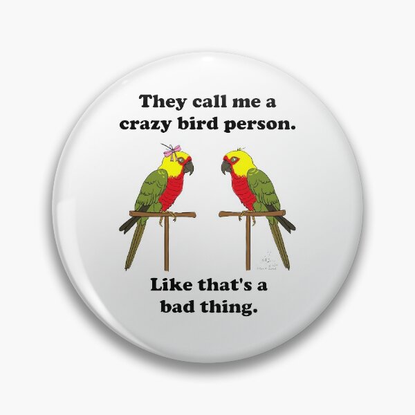 Item preview, Crazy Bird Person with Jenday conures designed and sold by Laughing Parrot Studio.
