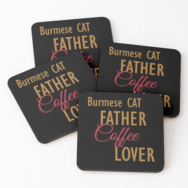 Item preview, Burmese CAT Father Coffee Lover. The perfect clothes and stickers for cat and coffee lovers designed and sold by amrmab.