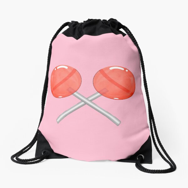 2 lollipops crossed Drawstring Bag