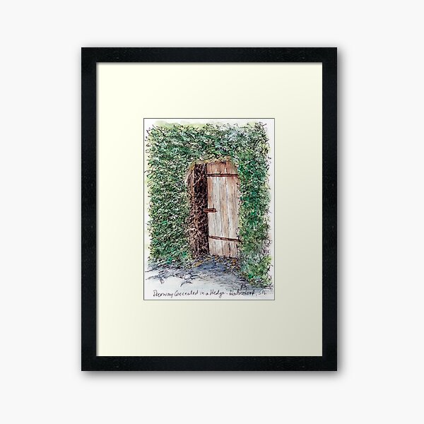 Australian Scene - Secret door - Hahndorf, SA, Australia Framed Art Print