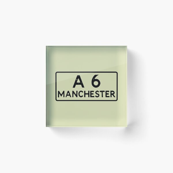 Item preview, A6 Manchester road sign designed and sold by bravoalpha.