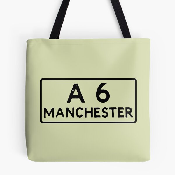 Item preview, A6 Manchester road sign designed and sold by bravoalpha.