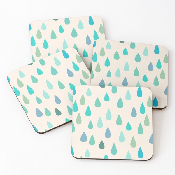 Item preview, Blue Aqua Mint Raindrops designed and sold by Cecilia Mok.