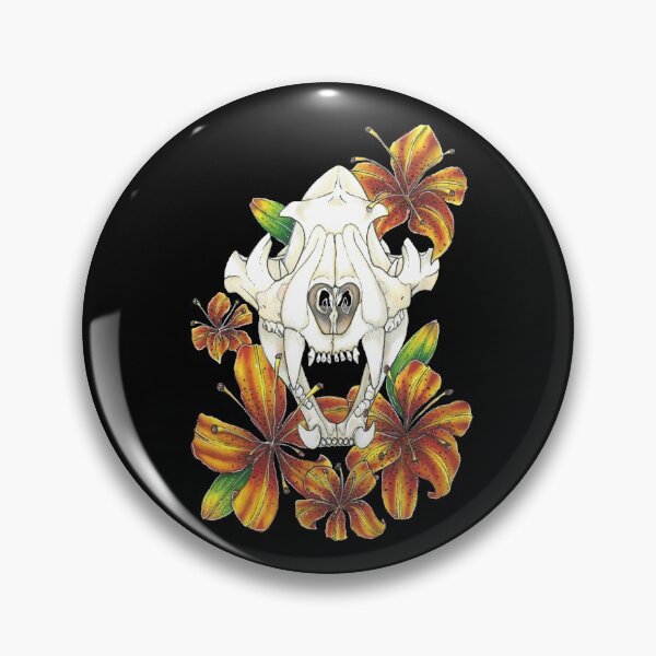 Item preview, Tiger Skull with Tiger Lilies designed and sold by Weeping-Willow.