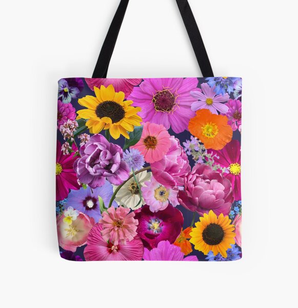 Flower Party by Tea with Xanthe All Over Print Tote Bag