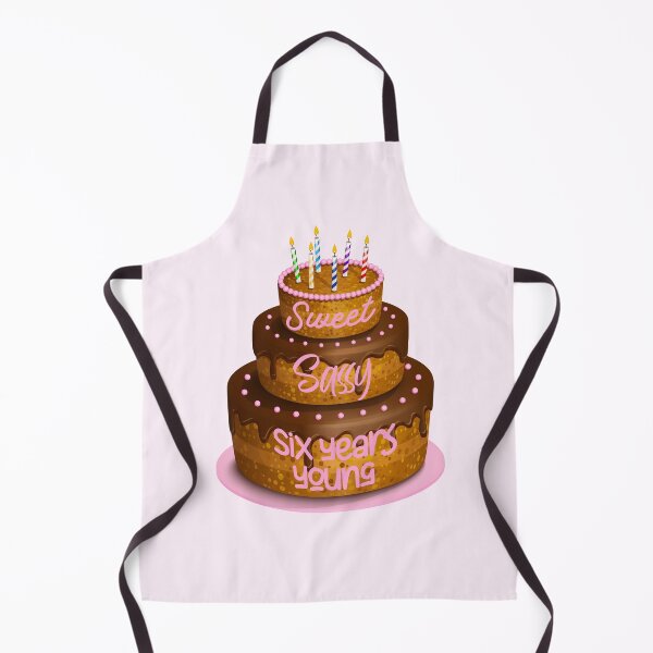 Item preview, Sweet Sassy Six Years Young (Pink Background) designed and sold by PawsitiveMum.