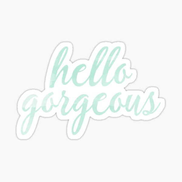Item preview, Hello Gorgeous in Mint Watercolor designed and sold by tshirtstylist.