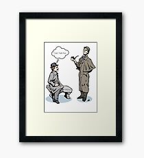 Victorian Sherlock and Watson - God, I hate him. Framed Print