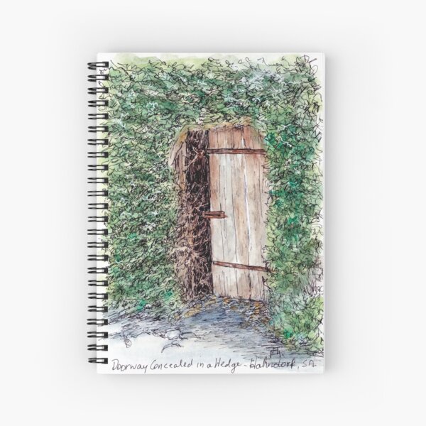 Australian Scene - Secret door - Hahndorf, SA, Australia Spiral Notebook