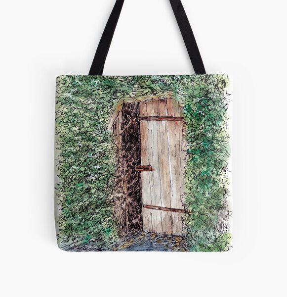 Australian Scene - Secret door - Hahndorf, SA, Australia All Over Print Tote Bag