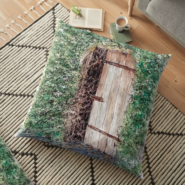 Australian Scene - Secret door - Hahndorf, SA, Australia Floor Pillow