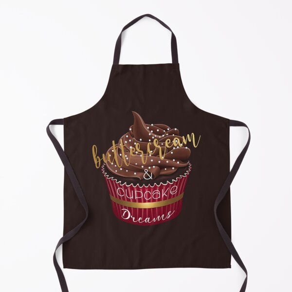Item preview, “Buttercream & Cupcake Dreams” Chocolate-Coloured Background designed and sold by PawsitiveMum.