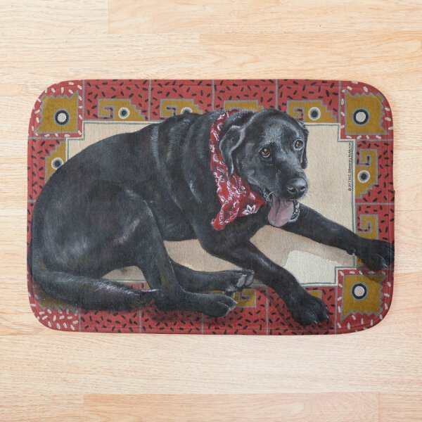 Item preview, Ted on Red, Black Lab designed and sold by M. E.  Bilisnansky McMorrow.