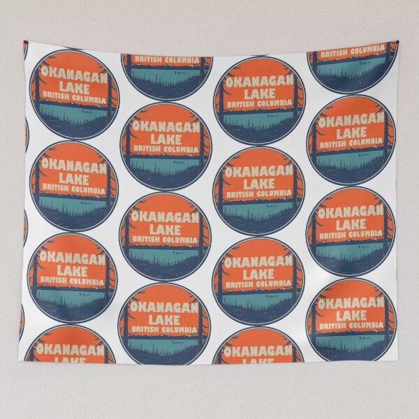 Item preview, Okanagan Lake Vintage Travel Decal designed and sold by hilda74.