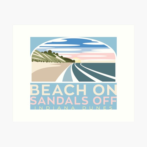 Beach On Sandals Off Art Print