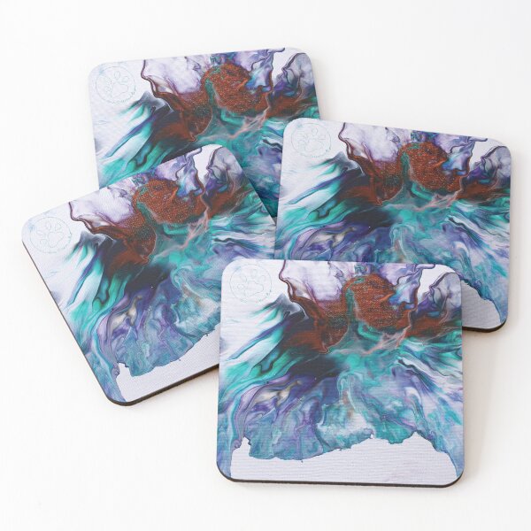 Item preview, Small Acrylic Pour Painting with One Creative Pup Logo designed and sold by OneCreativePup.