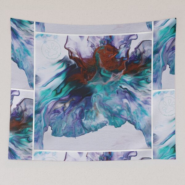 Item preview, Small Acrylic Pour Painting with One Creative Pup Logo designed and sold by OneCreativePup.