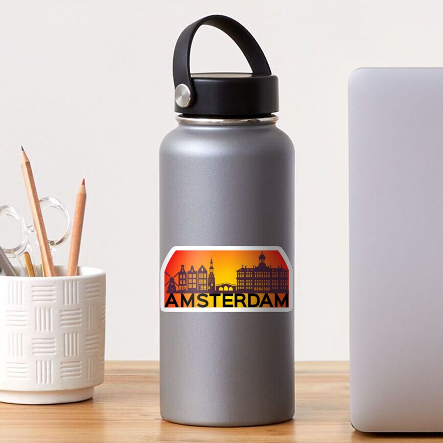 Amsterdam Skyline Sticker For Sale By Finallyshop Redbubble 2452