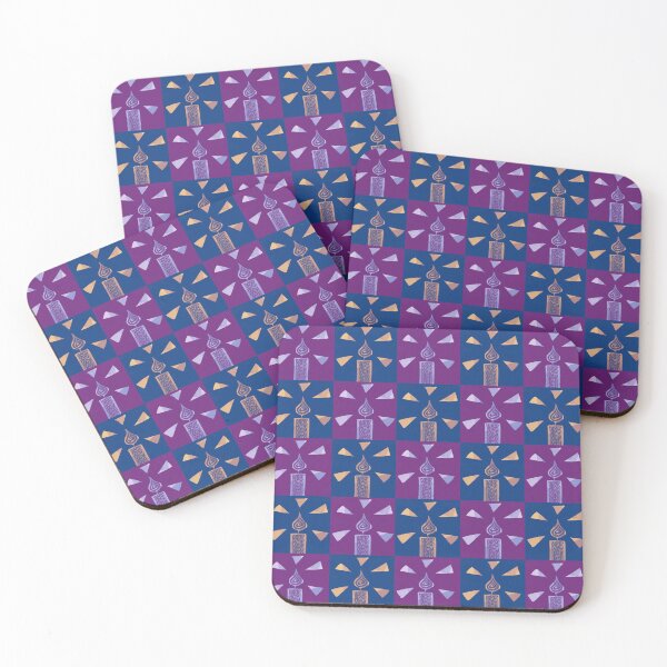 Item preview, Purple/Blue Candle Quadrants designed and sold by Hazel Meades.