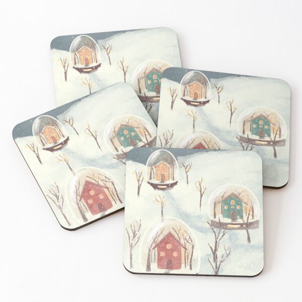 Item preview, Illustration houses snow christmas designed and sold by Drawmycosmos.