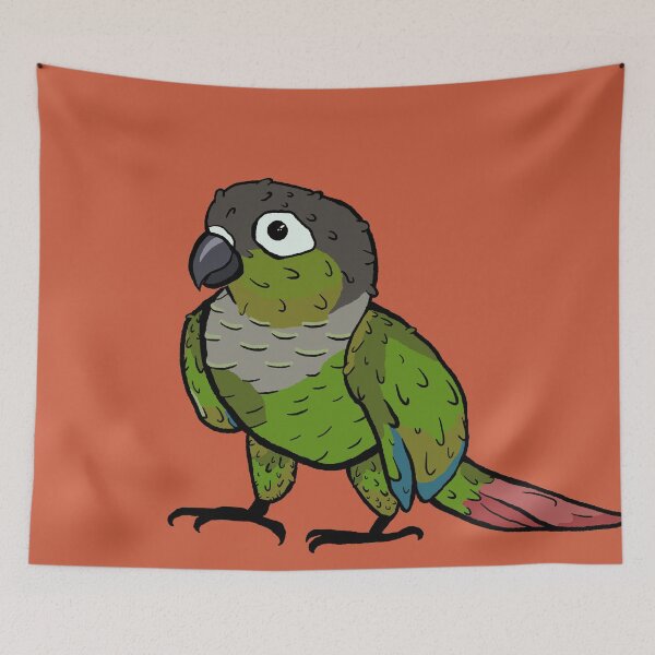 Item preview, green cheeked conure designed and sold by RossMakesArt.