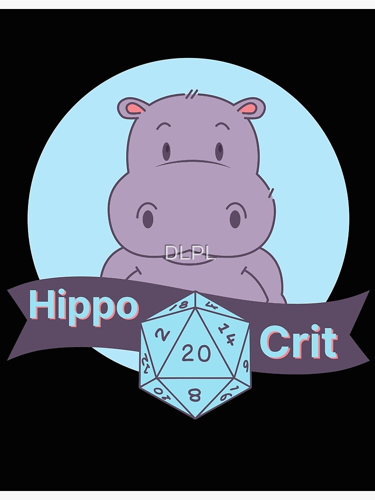"Hippo Crit Purple on Black" Poster for Sale by DLPL Redbubble